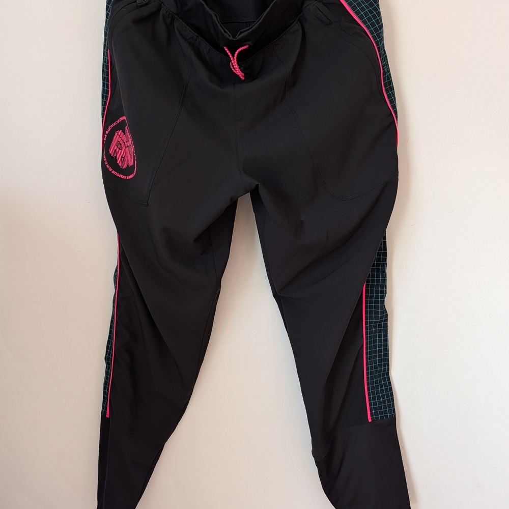 Stylish Black Joggers with Pink Accents